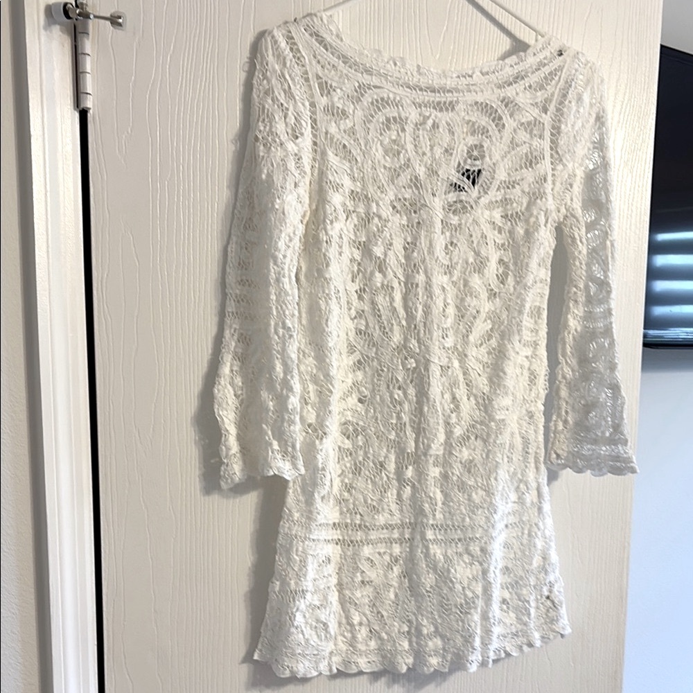 TOPSHOP Elegant White Lace Dress